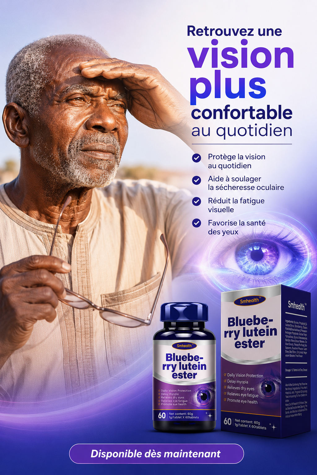 👁️ Blueberry Lutein Ester – Protection Complète de la Vision